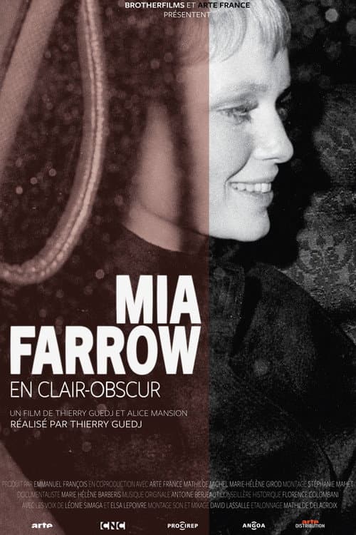 Affiche de Mia Farrow, en clair-obscur