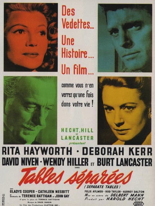Affiche de Tables séparées